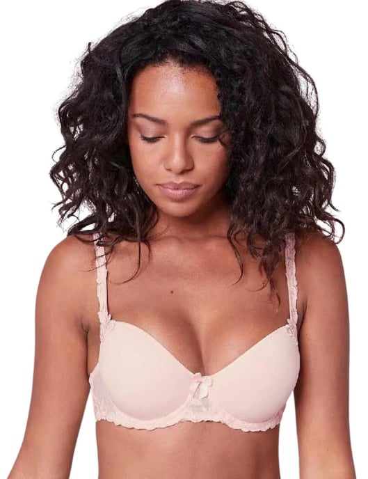 Simone Perele Andora Padded Half Cup Bra - Blush - Image 1