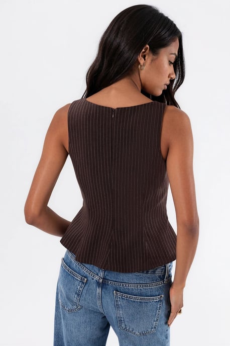 Ärmad Peplum Topp - Image 3