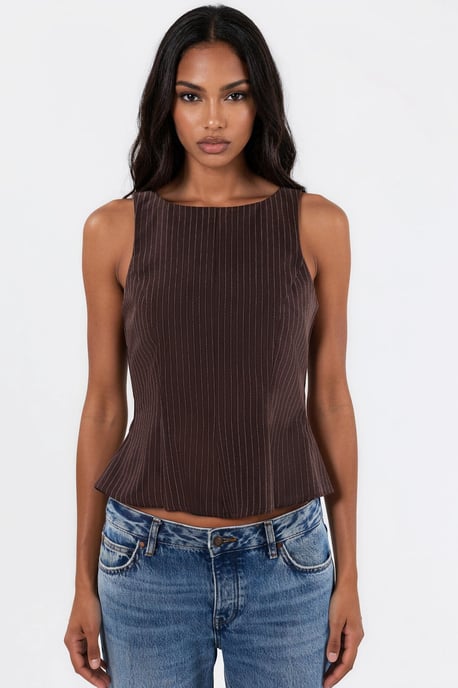 Ärmad Peplum Topp - Image 6