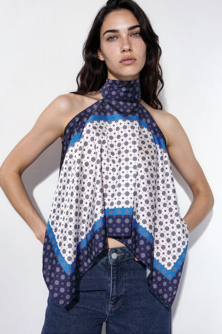 Halter Neck Sidenhalsdukstopp - Image 1
