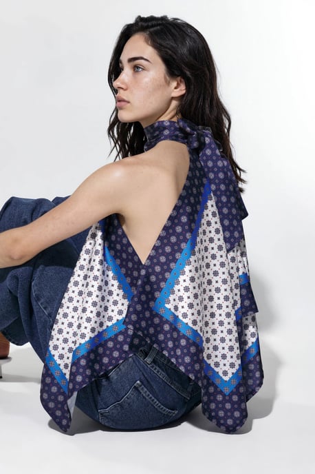 Halter Neck Sidenhalsdukstopp - Image 2