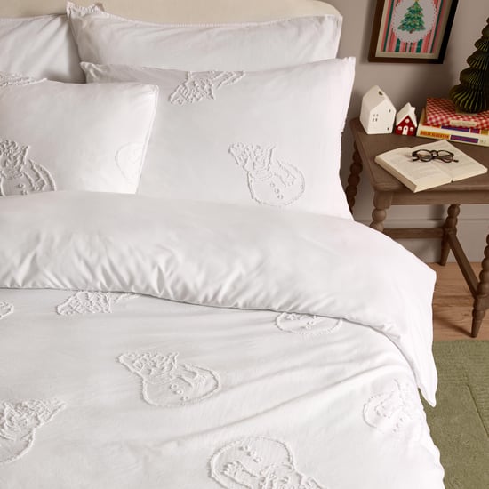 Duvet Day Snowmen Soft Tufted Christmas Duvet Cover Set, White - Image 1