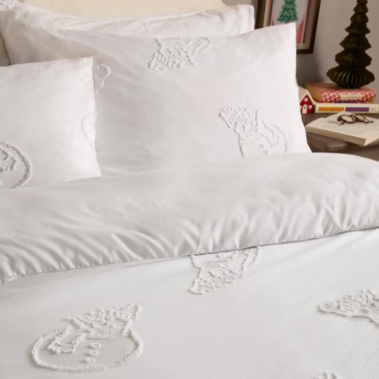 Duvet Day Snowmen Soft Tufted Christmas Duvet Cover Set, White - Image 2