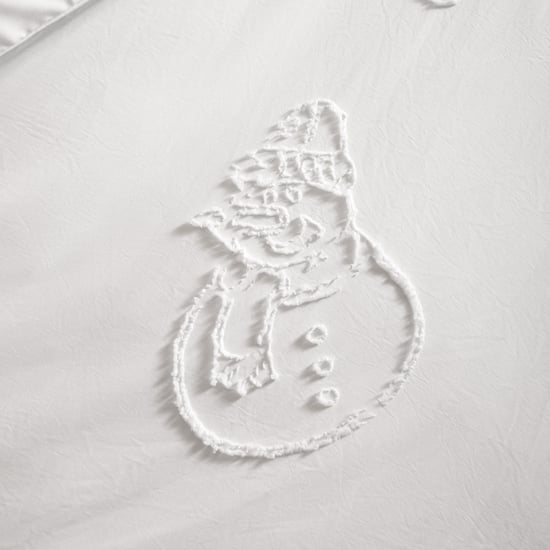 Duvet Day Snowmen Soft Tufted Christmas Duvet Cover Set, White - Image 3