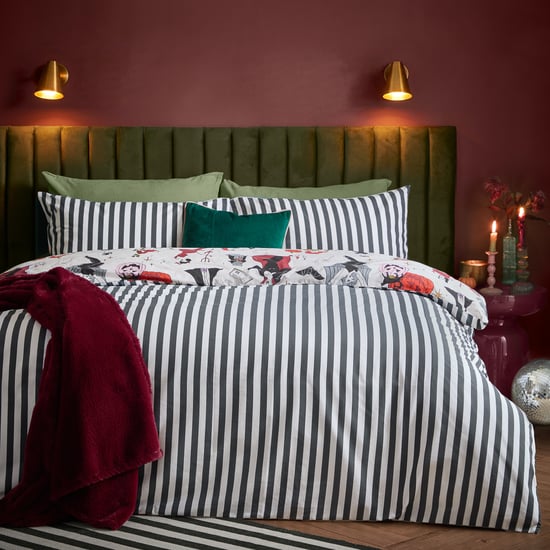 Furn Trick or Treat Reversible Halloween Duvet Cover Set, Monochrome - Image 2