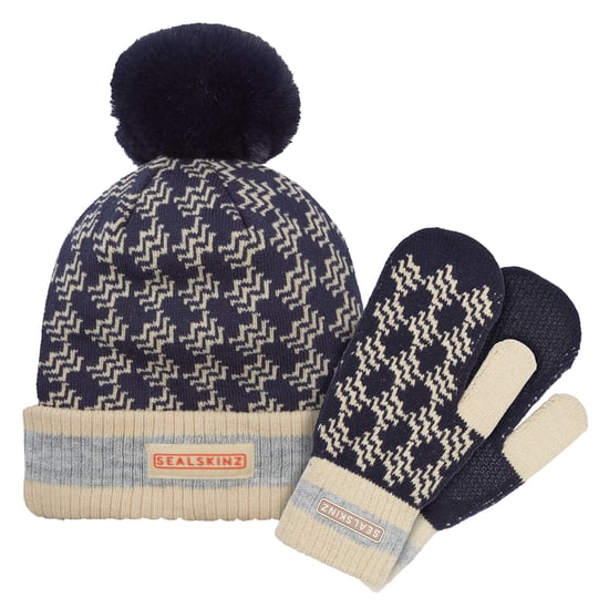 Waterproof Bobble Hat with Knitted Mitten For Men and Women - Image 1