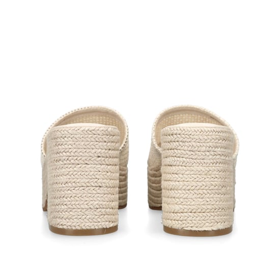 Trippy Cream Raffia Sandals - Image 3