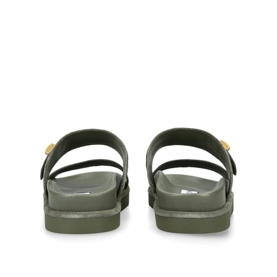 Suede Take Two Khaki Suede Sandals - Image 3