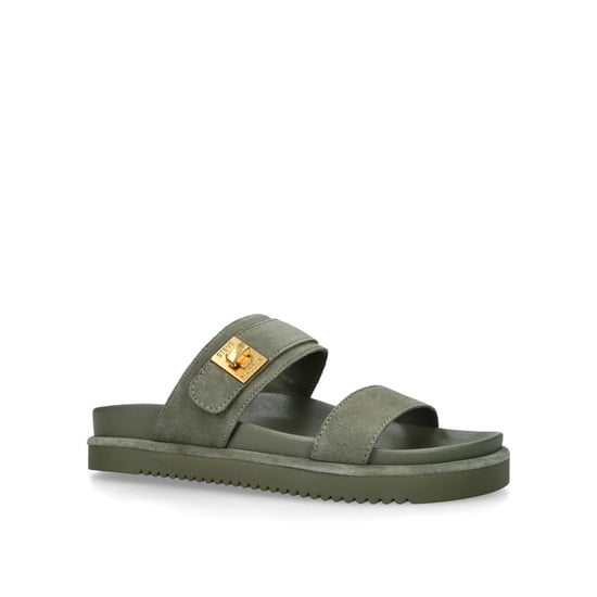 Suede Take Two Khaki Suede Sandals - Image 4