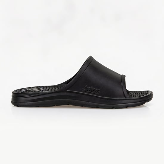 Totes Sol Bounce 0371p Mens Sliders Black - Image 1