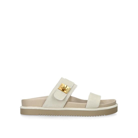 Suede Take Two Beige Suede Sandals - Image 1
