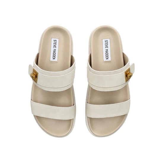 Suede Take Two Beige Suede Sandals - Image 2