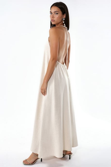 Linnenmix Halternek Maxi-jurk - Image 4