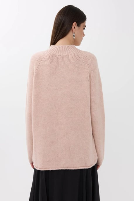 Oversized High-neck Knit Sweater - Image 4