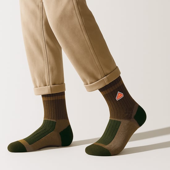 Recycled Wool Mid Colour Block Hiking Socks for Men and Women - Image 4