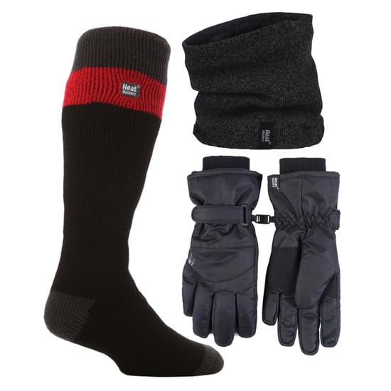 Mens Ski Set Neckwarmer Gloves & Thermal Ski Socks Winter Wear - Image 1