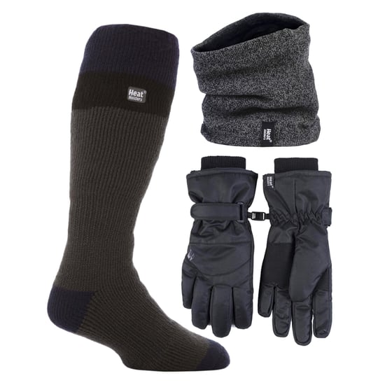 Mens Ski Set Neckwarmer Gloves & Thermal Ski Socks Winter Wear - Image 1