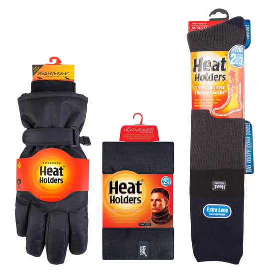 Mens Ski Set Neckwarmer Gloves & Thermal Ski Socks Winter Wear - Image 2
