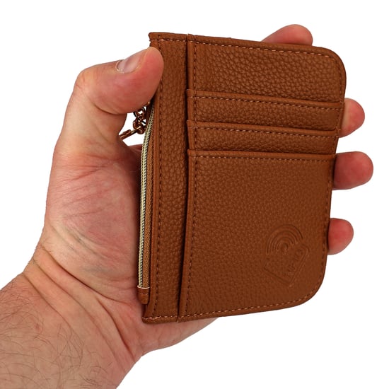 Damars Fusk Skinn Kortfodral Slim Plånbok Flera Kortfack Kompakt Design - Image 3