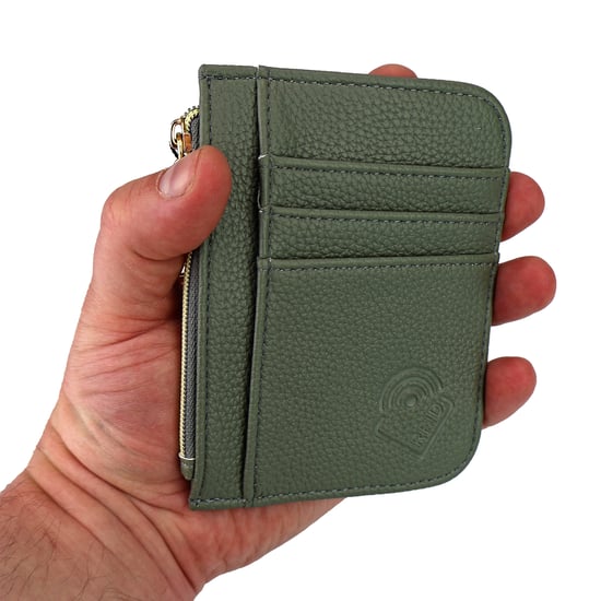 Kvinno Faux Läder Kortfodral Slim Plånbok Med Flera Kortfack Kompakt Design - Image 3