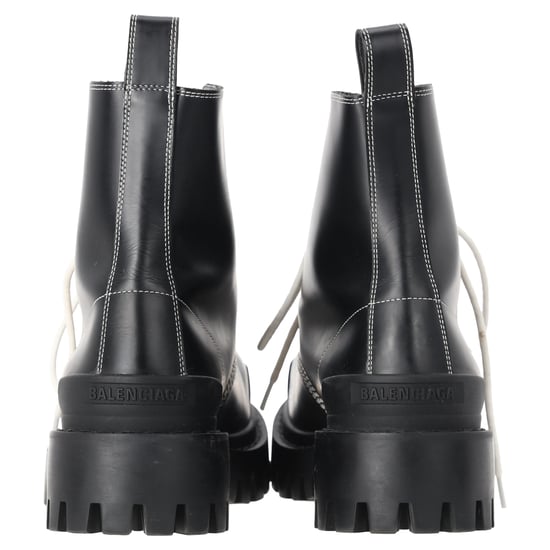 Balenciaga Stivaletti Strike Veterschoenen in Zwart Leder - Image 3