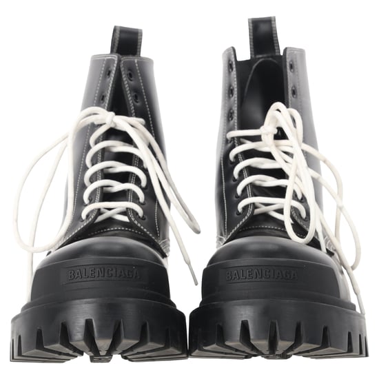 Balenciaga Stivaletti Strike Veterschoenen in Zwart Leder - Image 4