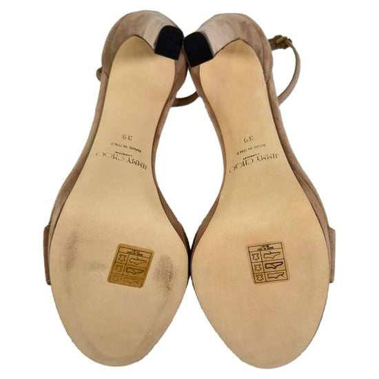 Jimmy Choo Misty 120 Ankle Strap Sandal Heels in Brown Suede - Image 6