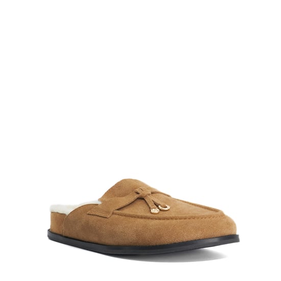 Dune Ladies Gravitas - Faux Fur Lined Backless Mule Loafer - Image 1