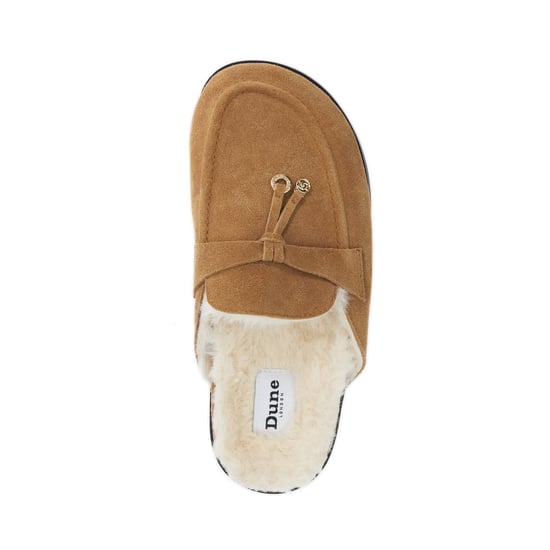 Dune Ladies Gravitas - Faux Fur Lined Backless Mule Loafer - Image 3