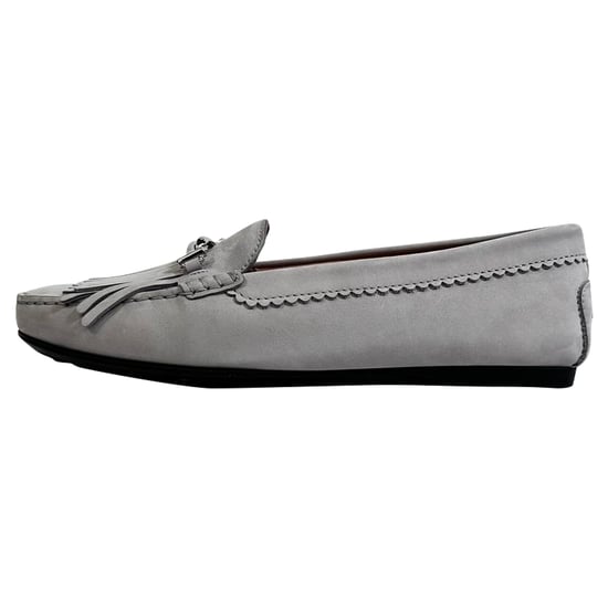 Tod's Fransloafers in Grijs Suède - Image 4
