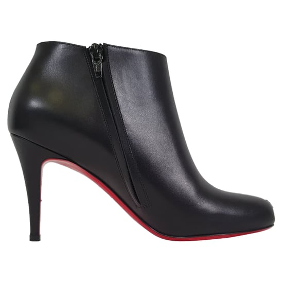 Christian Louboutin Belle 85 Enkellaarsjes in Zwart Kalfskinnen Leer - Image 1