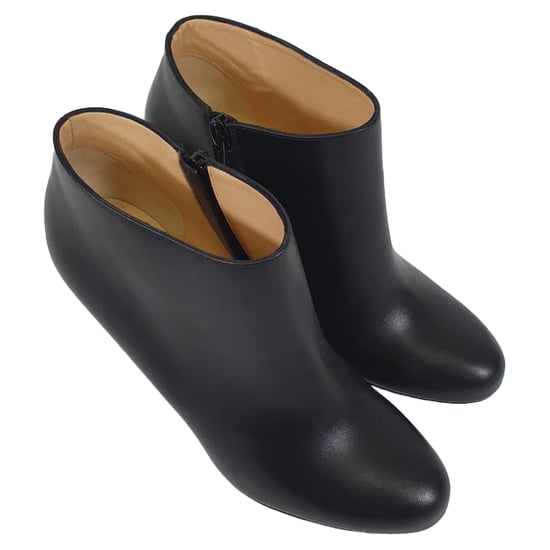 Christian Louboutin Belle 85 Enkellaarsjes in Zwart Kalfskinnen Leer - Image 6