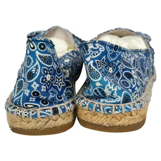 Charlotte Olympia Bandana Espadrille Flats in Blue Canvas - Image 2