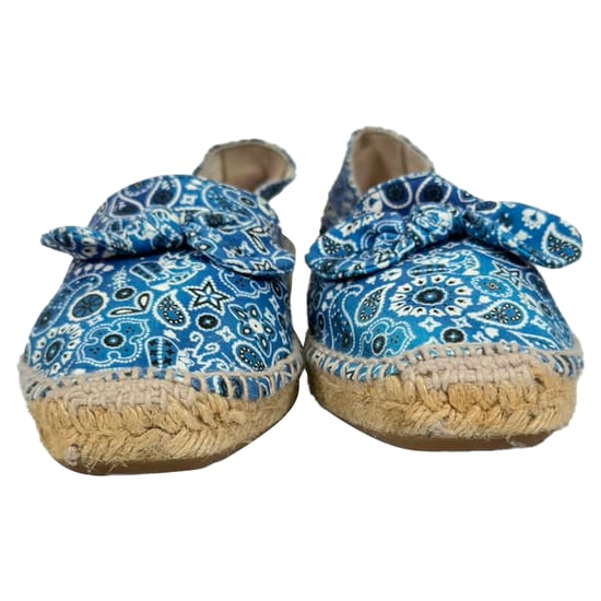 Charlotte Olympia Bandana Espadrille Flats in Blue Canvas - Image 3