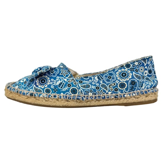 Charlotte Olympia Bandana Espadrille Flats in Blue Canvas - Image 5
