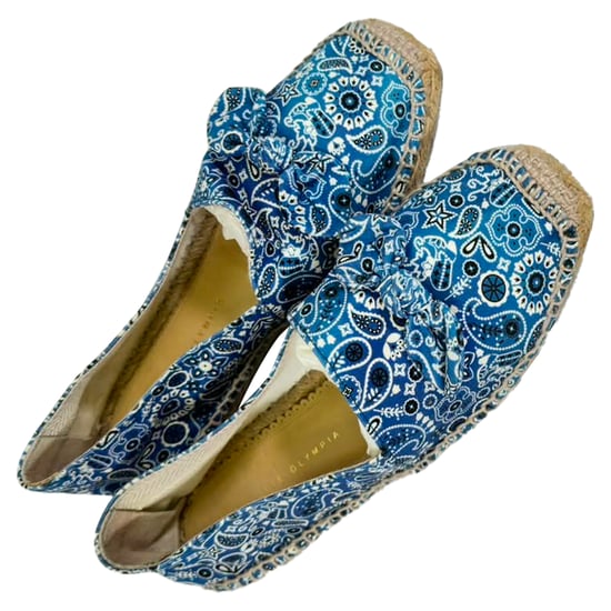 Charlotte Olympia Bandana Espadrille Flats in Blue Canvas - Image 6