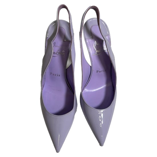 Christian Louboutin Hot Chick 100 Slingback Pumps in Paars Glanzend Leder - Image 2