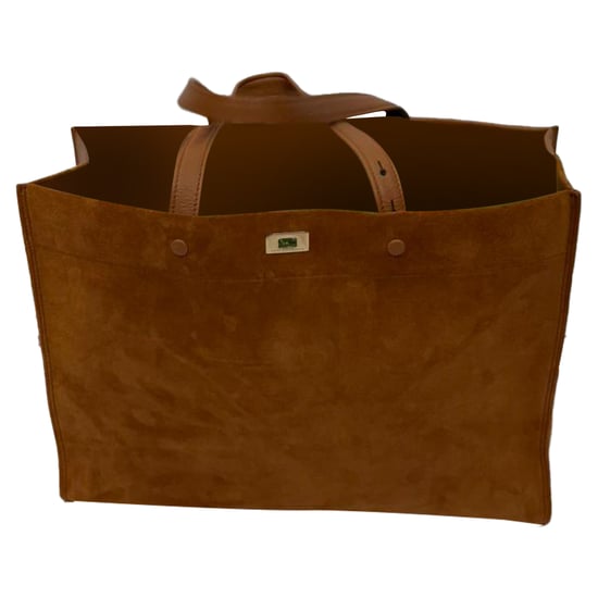 Anya Hindmarch Large Mortimer Tote Bag in Brown Suede - Image 1