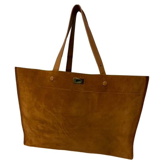 Anya Hindmarch Large Mortimer Tote Bag in Brown Suede - Image 5