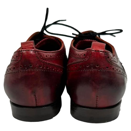 Burberry Lace Up Brogues in Burgundy Leather - Image 2