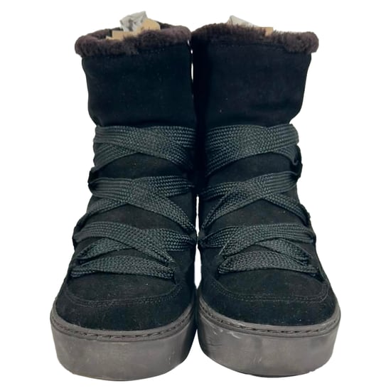 See by Chloé Charlee Shear-Lined Sneeuwschoenen in Zwart Suède - Image 2