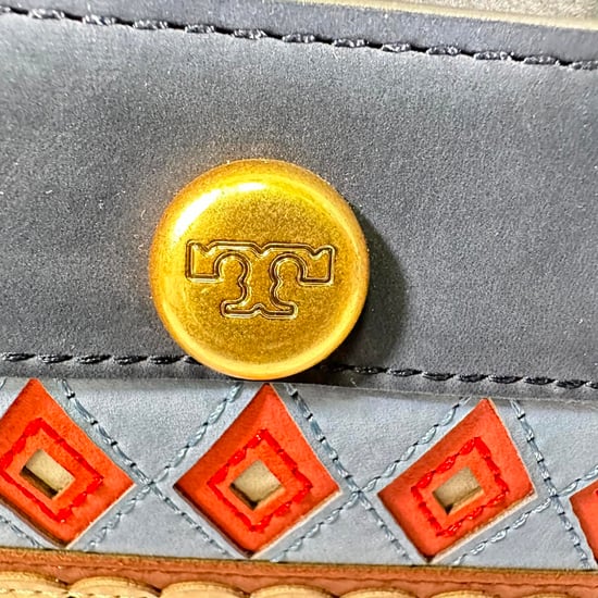 Tory Burch 2017 Appliqué Bermuda Bag in Navy Blue Suede - Image 6
