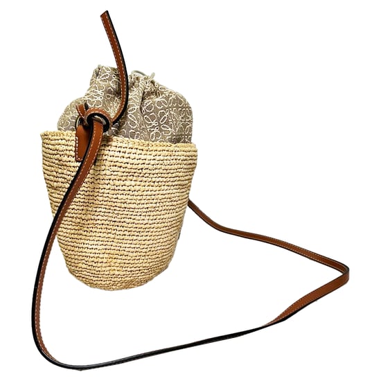 Loewe Pochette Bucket Bag in Tan Raffia - Image 2
