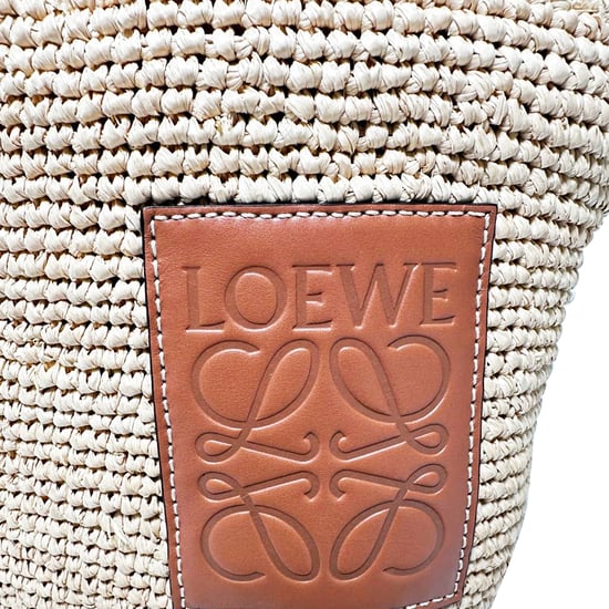 Loewe Pochette Bucket Bag in Tan Raffia - Image 5