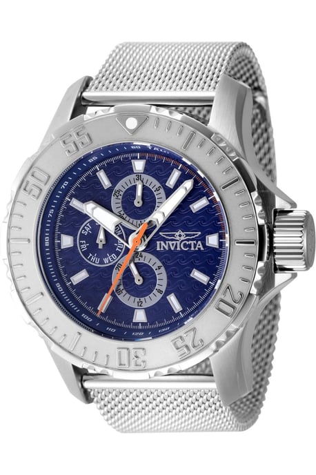 Invicta Vintage 48011 Herenhorloge - Quartz Uurwerk - Roestvrij Staal met Blauwe Wijzerplaat - 49 mm - Image 1