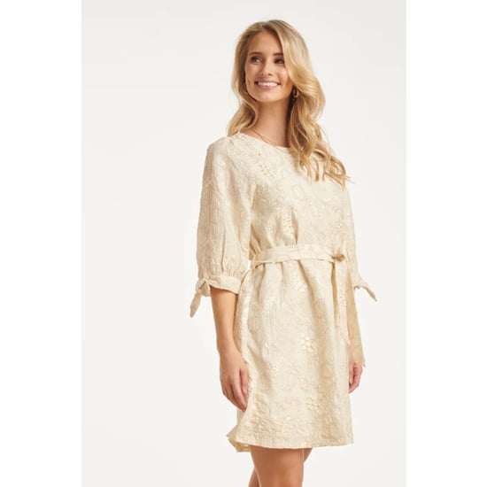 Smashed Lemon Jurk met pailletten en borduurdetails | - Image 4