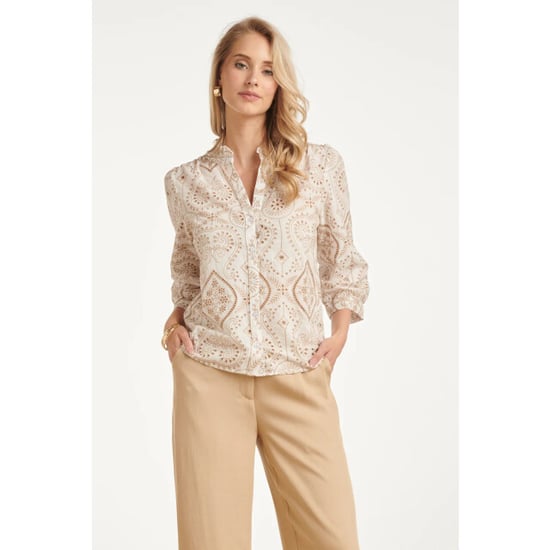 Smashed Lemon Blouse met paisley borduurwerk en ruches | - Image 3