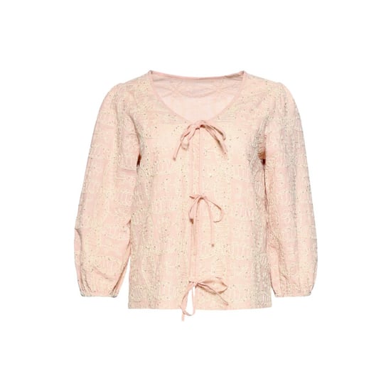 Smashed Lemon Boho top met rijk borduursel en vetersluiting | - Image 5