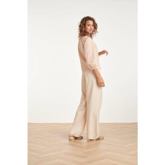 Smashed Lemon Boho top met rijk borduursel en vetersluiting | - Image 6