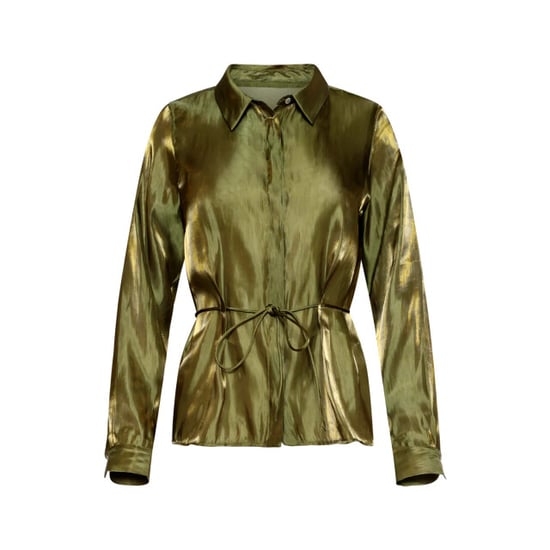 Smashed Lemon Getailleerde blouse met glanseffect | - Image 6